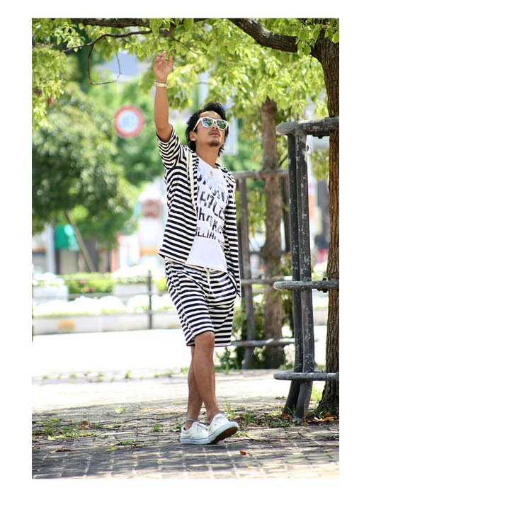 ◇roshell スウェットボーダーショートパンツ◇お兄系 Men[品番