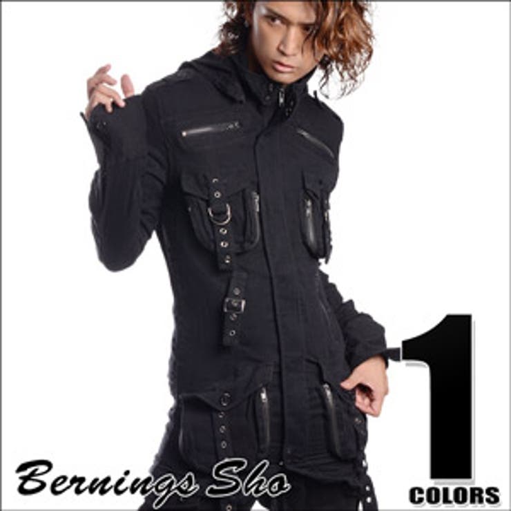 ◇Bernings ShoWガーゼミリタリーフードジャケット◇お兄系 Men