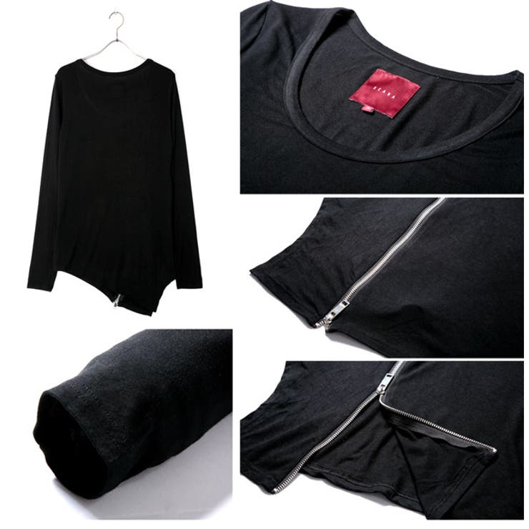 ◇SEANA(シーナ) ヘムZIPカットソー◇ロンT ヴィジュアル系[品番