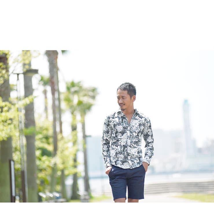 SoloIst 花柄シャツ 長袖 日本製 アーカイブ 48 ◇日本製 花柄 長袖シャツ◇長袖シャツ[品番：JG000007761]｜JIGGYS