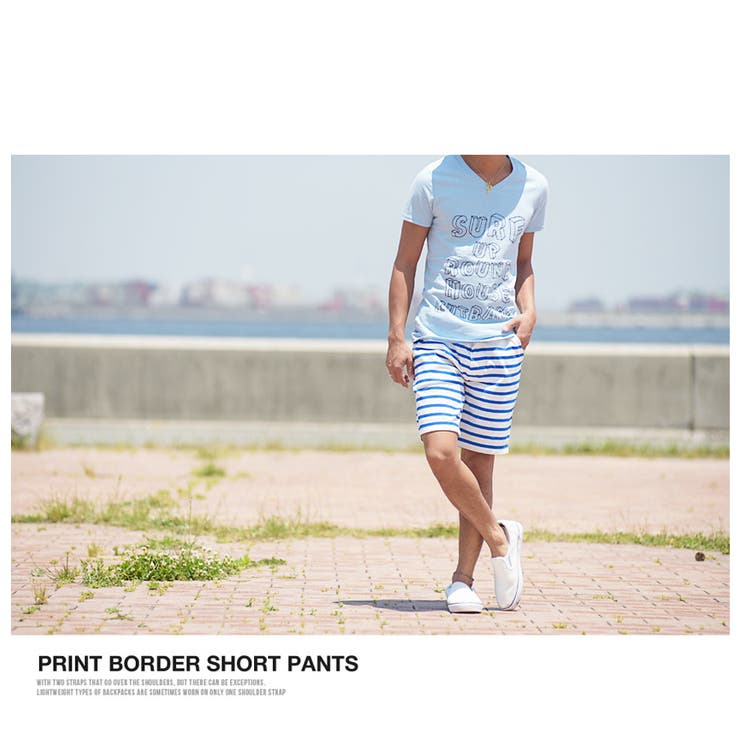 ◆プリントボーダーカットショートパンツ◆ショートパンツ ハーフパンツ メンズ ◆プリントボーダーカットショートパンツ◆ショートパンツ ハーフパンツ メンズ