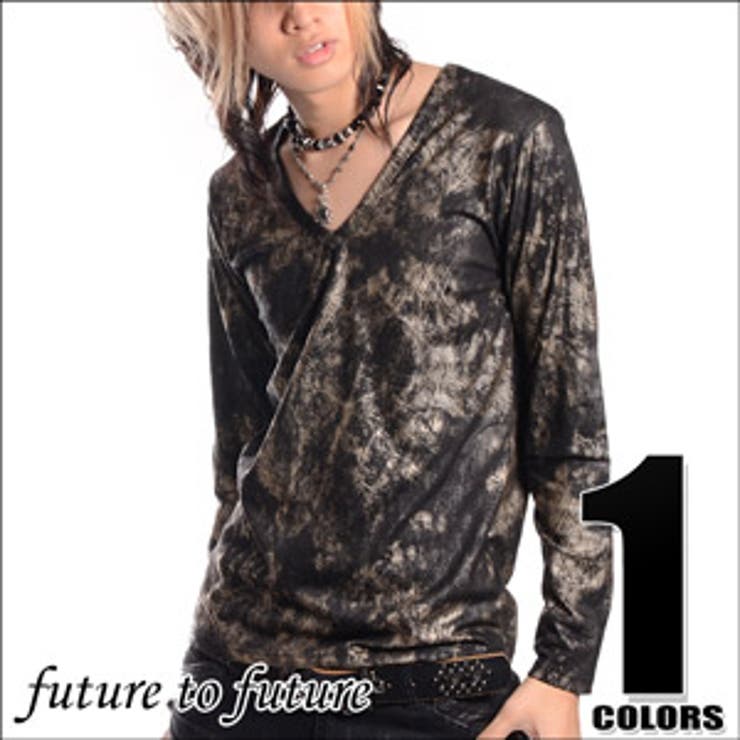 ◇future to future(フューチャートゥフューチャー)ムラ染めVネッ