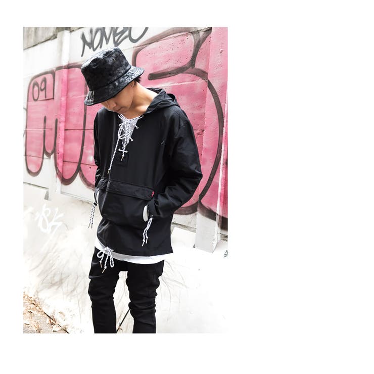 ◇REBTRAIT レースアップビッグアノラックパーカー◇パーカー スケーター[品番：JG000008350]｜JIGGYS  SHOP（ジギーズショップ）のメンズファッション通販｜SHOPLIST（ショップリスト）