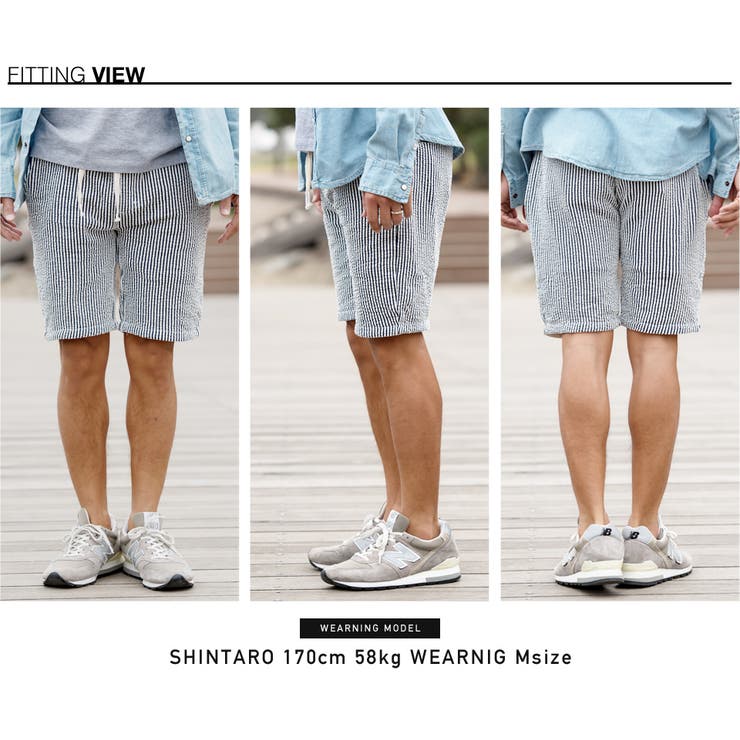 ◇カットシアサッカーショートパンツ◇ショートパンツ ハーフ