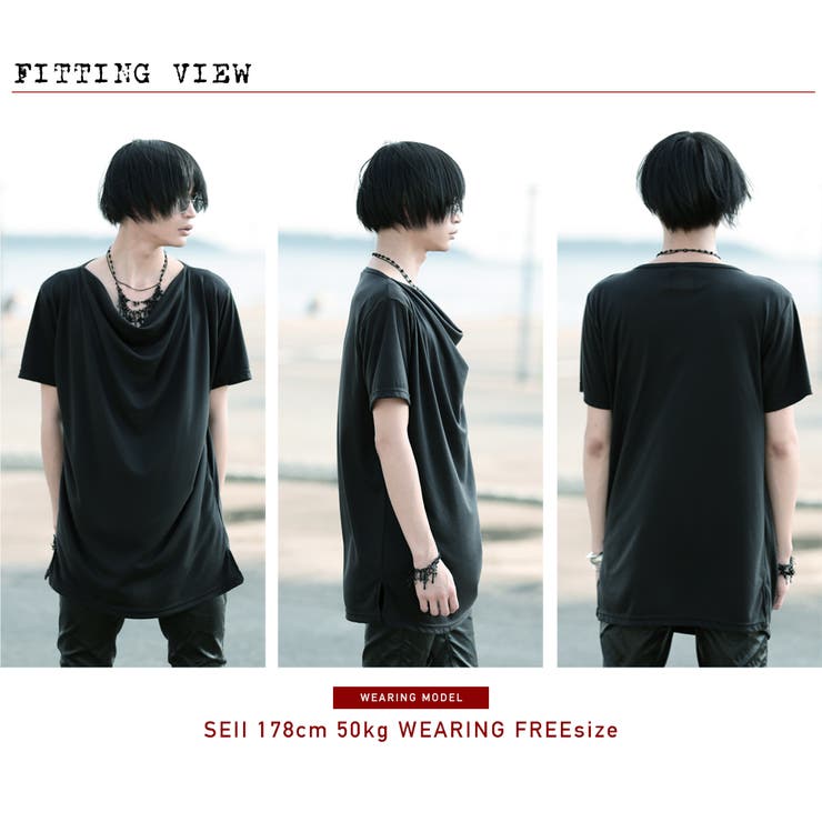 ◇日本製BIGドレープカットソー◇Tシャツ 半袖 ヴィジュアル系