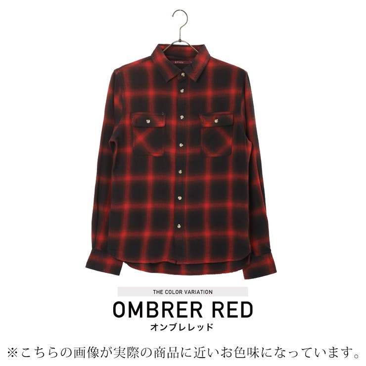 ◇SEANA オンブレーチェックシャツ◇シャツ ネルシャツ[品番