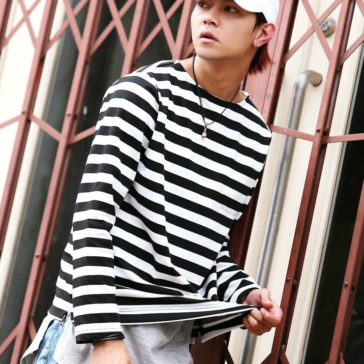 Rebtrait ポンチボーダーボートネックロンt ロンt ストリート 品番 Jg Jiggys Shop ジギーズショップ の メンズファッション通販 Shoplist ショップリスト