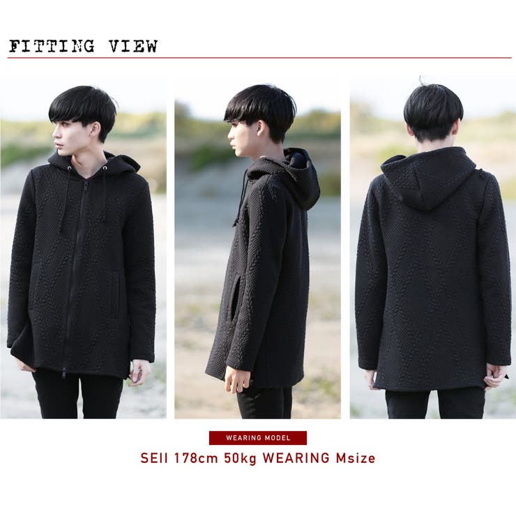 ◇SEANA 切り替えロングパーカー◇パーカー ヴィジュアル系[品番