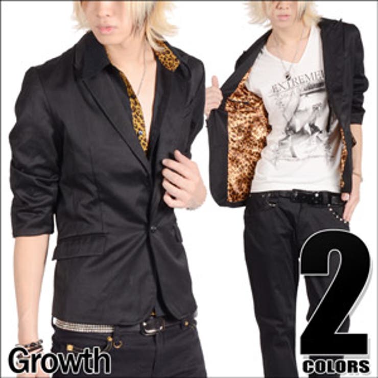 ◇Growth(グロウス) 6分袖シャーリングテーラードジャケット◇お兄系 