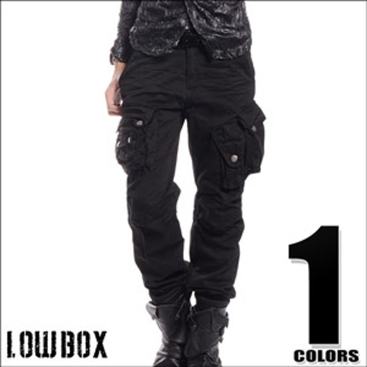 ◇Lowbox リブフィットデザインポケットカーゴパンツ◇お兄系 Men[品番 