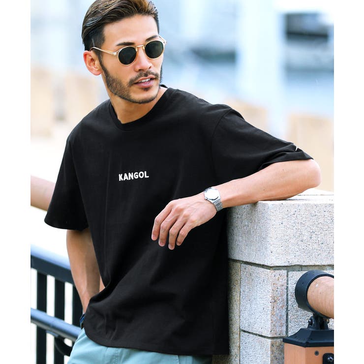 ◇KANGOL ブランド別注刺繍ロゴTシャツ◇Tシャツ クルーネック