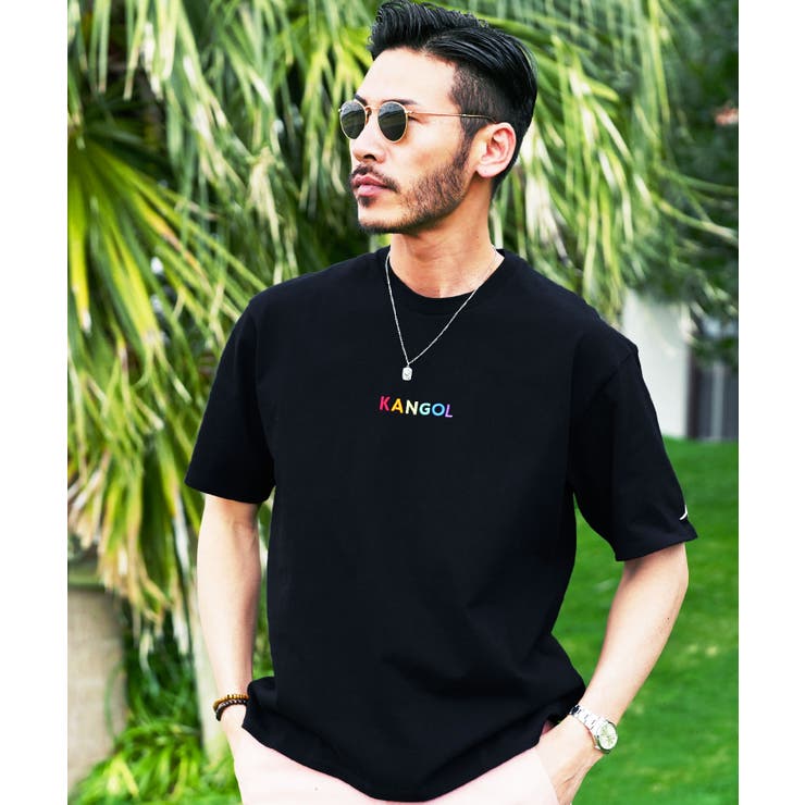 ◇KANGOL ブランド別注刺繍ロゴTシャツ◇Tシャツ クルーネック