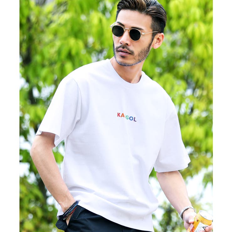 ◇KANGOL ブランド別注刺繍ロゴTシャツ◇Tシャツ クルーネック