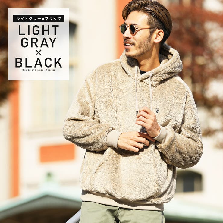 ライトグレー×ブラック | US.POLO ASSN. ユーエスポロアッスン ボア パーカー メンズ 暖か | jiggysshopselect