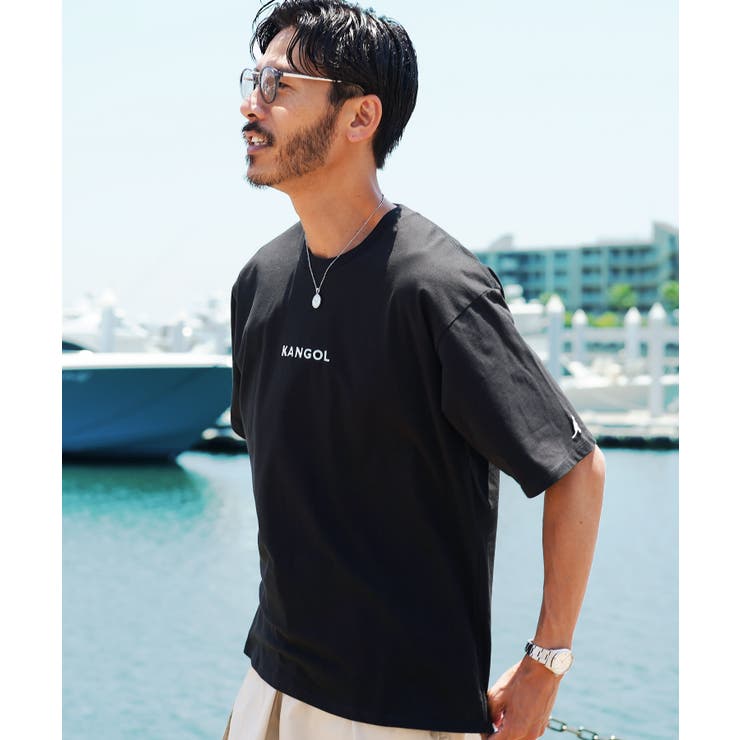 ブラックa | ◆KANGOL(カンゴール) ブランド別注刺繍ロゴTシャツ◆Tシャツ クルーネッ… | jiggysshopselect
