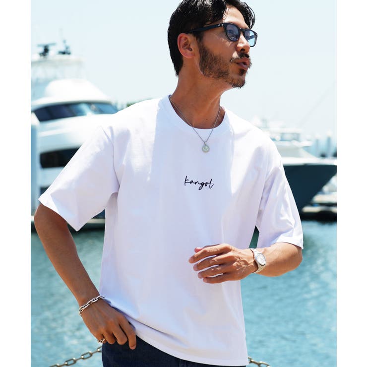 ホワイトg | ◆KANGOL(カンゴール) ブランド別注刺繍ロゴTシャツ◆Tシャツ クルーネッ… | jiggysshopselect