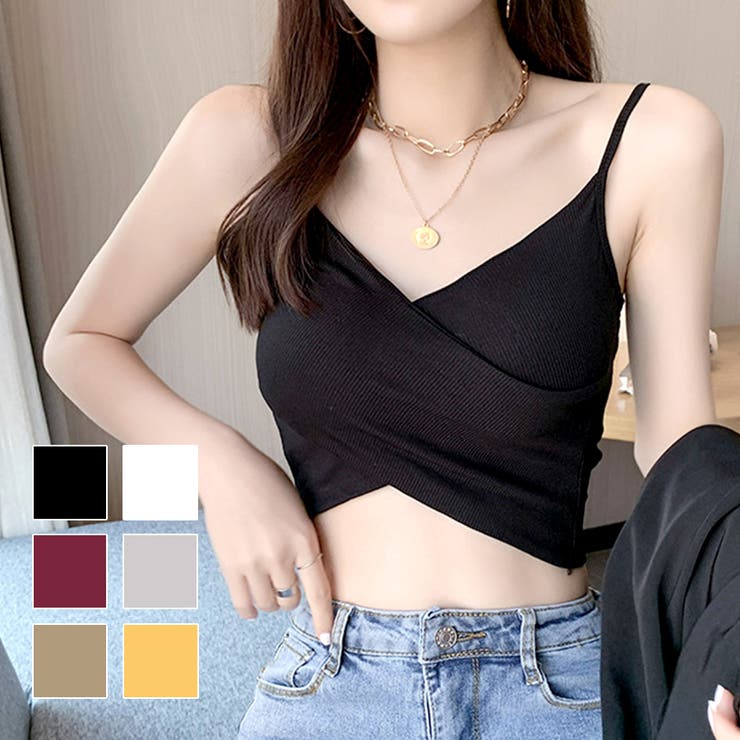 クロスデザイン カップ付き キャミソール[品番：JCSW0000981]｜JOCOSA