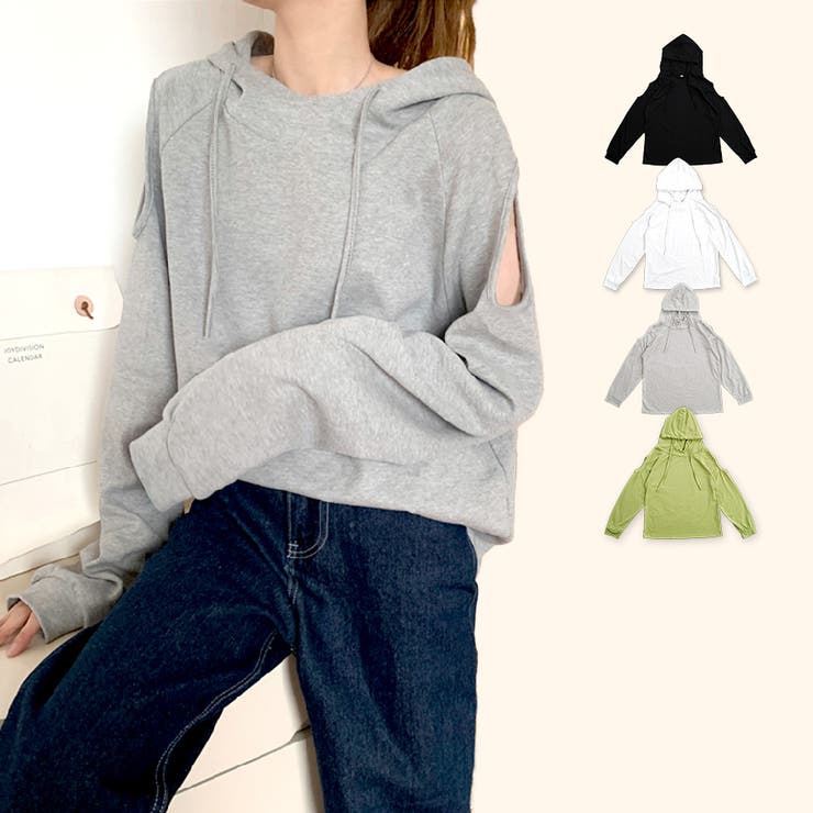 カットソー 肩出し フード付き | JOCOSA | 詳細画像1 