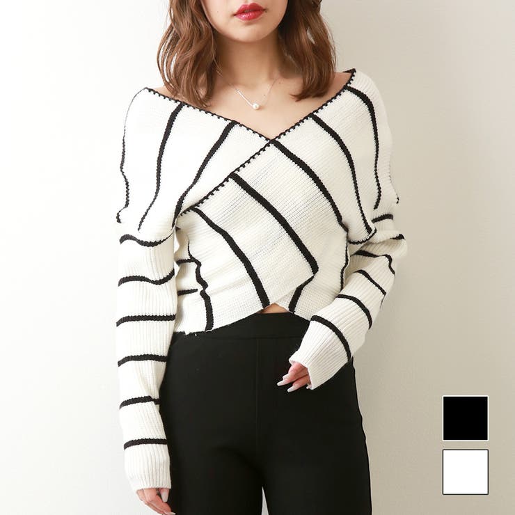 ニット トップス カシュクール | JOCOSA | 詳細画像1 