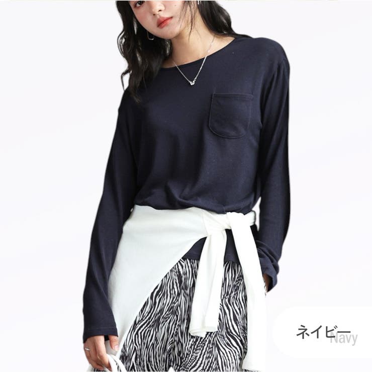 ネイビー | カットソー 薄手 トップス | JOCOSA