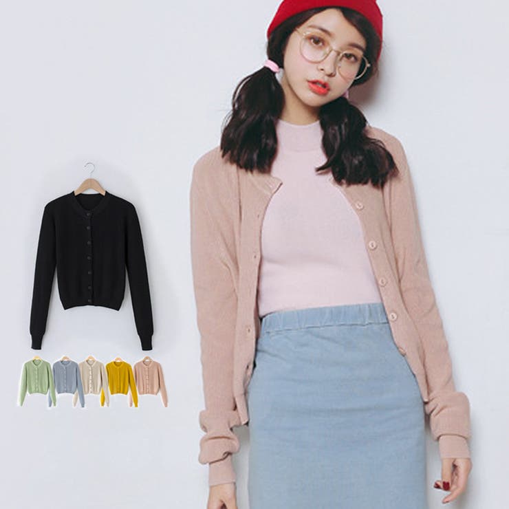 カーディガン ニット 丸首 | JOCOSA | 詳細画像1 