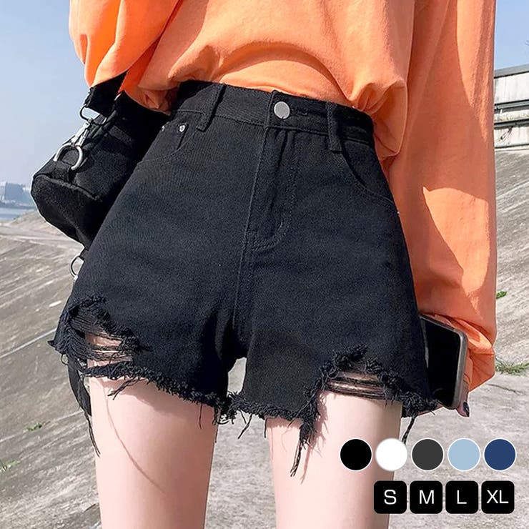高品質の人気 d.i.a.ダメージ黒ショートパンツ - パンツ パンツ