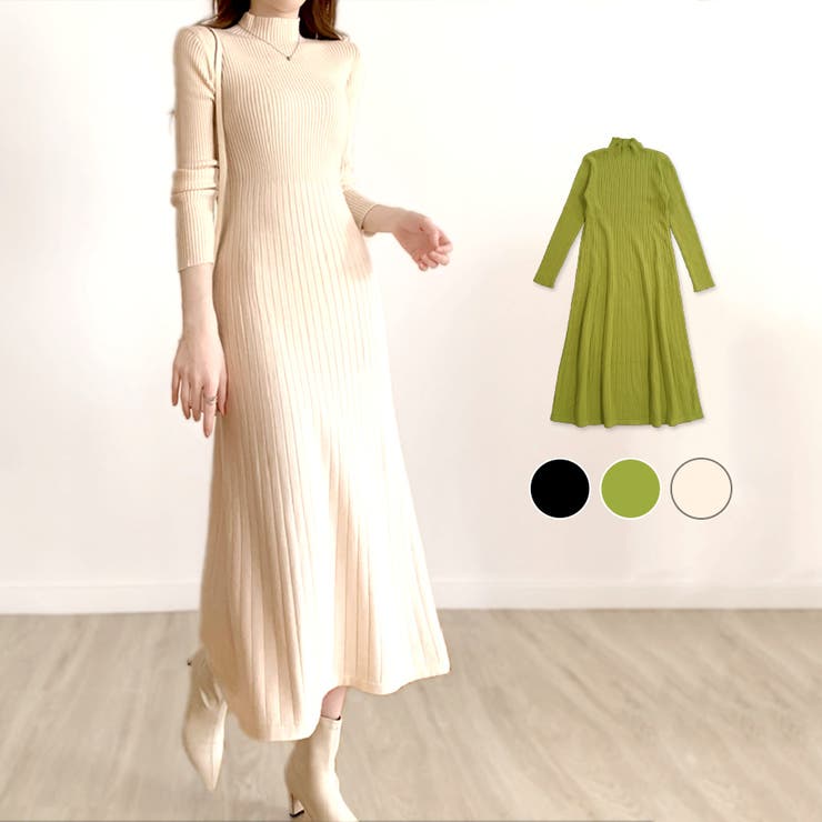 ニット ワンピース リブ[品番：JCSW0001563]｜JOCOSA（ジョコサ）の