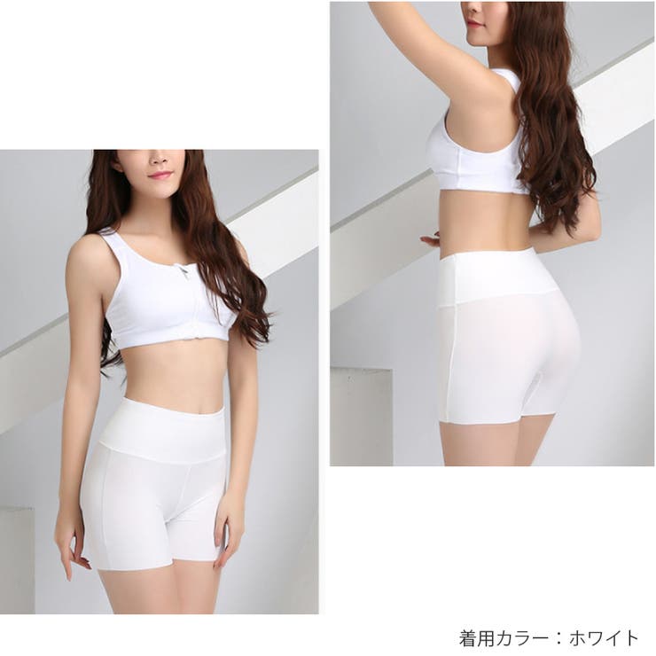 ペチコート蒸れないアイスシルク透けない3分丈レディースハイウエスト
