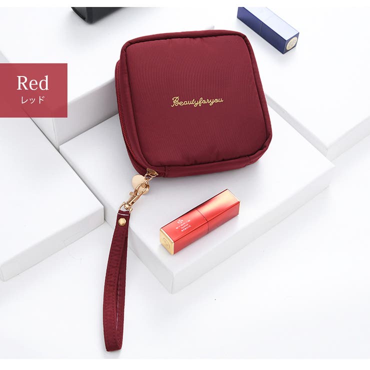 レッド | 化粧ポーチ 撥水 サニタリー | JOCOSA