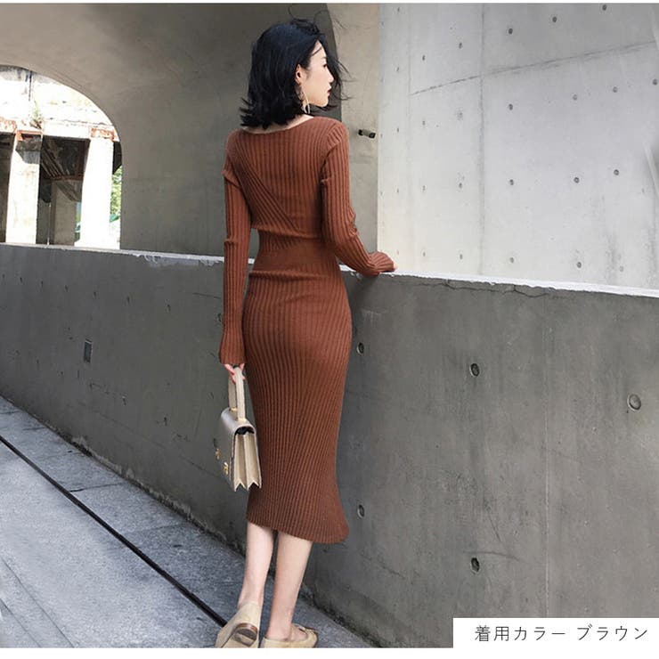 【全商品オープニング価格 特別価格】 ワンピース タイトワンピース オフィス[品番：JCSW0000805 ワンピース