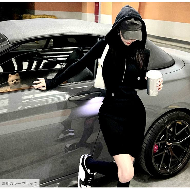 ニットワンピース フード ファスナー | JOCOSA | 詳細画像15 