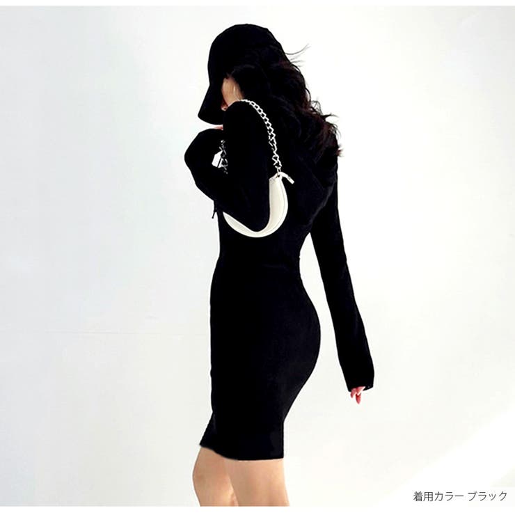 ニットワンピース フード ファスナー | JOCOSA | 詳細画像4 