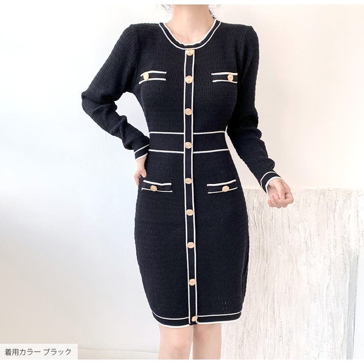 ニット ワンピース 金ボタン | JOCOSA | 詳細画像17 