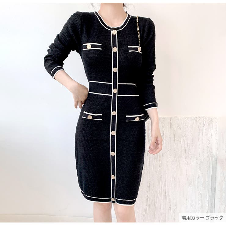 ニット ワンピース 金ボタン | JOCOSA | 詳細画像2 