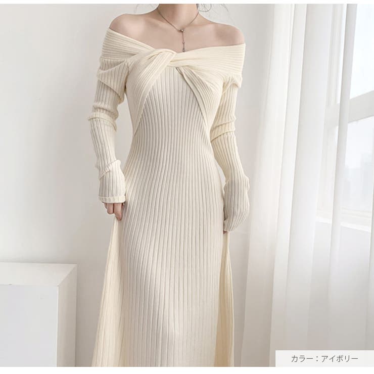 ニットワンピース リブニット 2way | JOCOSA | 詳細画像18 