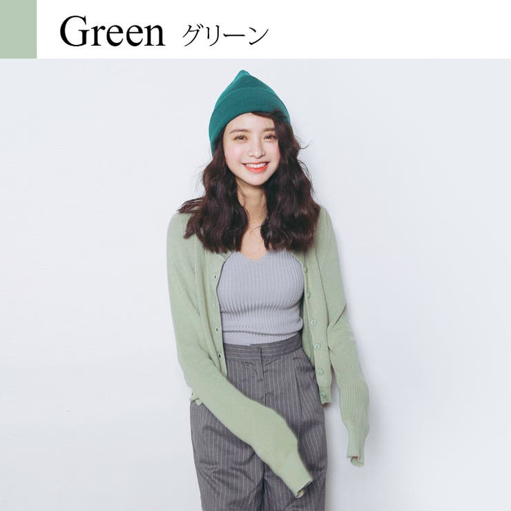 グリーン | カーディガン ニット 丸首 | JOCOSA