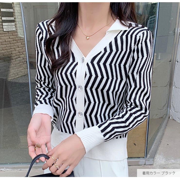 カーディガン 長袖 ストライプ | JOCOSA | 詳細画像17 