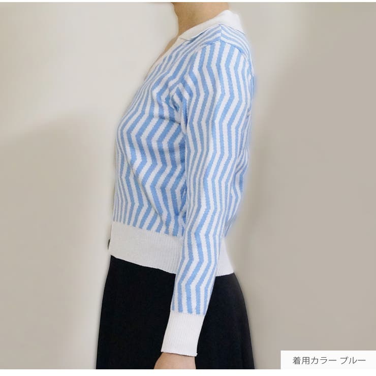 カーディガン 長袖 ストライプ | JOCOSA | 詳細画像3 