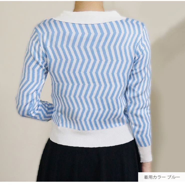 カーディガン 長袖 ストライプ | JOCOSA | 詳細画像4 