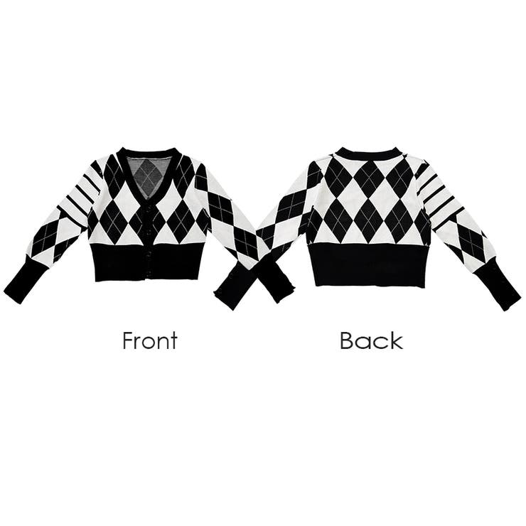 カーディガン ボタン アーガイルチェック | JOCOSA | 詳細画像15 