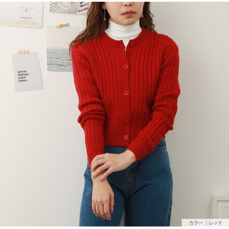 JUCCA 売れ筋商品|||ユッカ カーディガン アウター レディース Cardigans Red AMBIDEX Store △raw cardigan(F クロ): l'atelier du savon