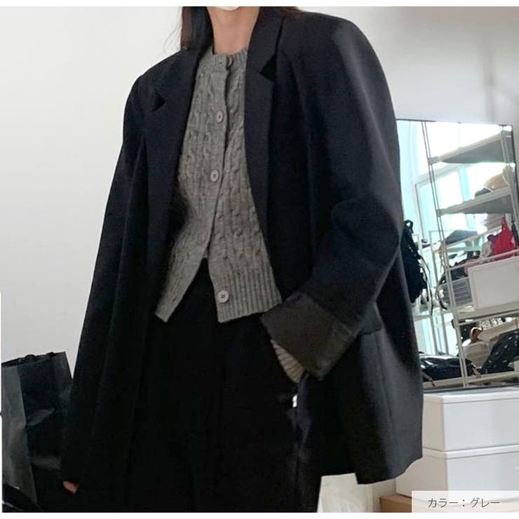 カーディガン 長袖 ケーブル編み[品番：JCSW0001804]｜JOCOSA
