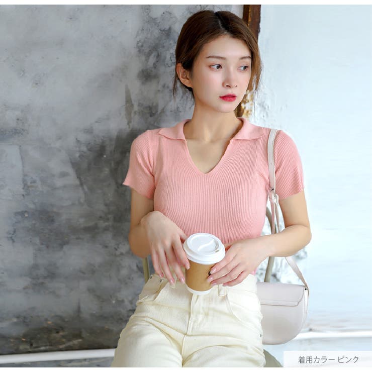 ニットトップス 半袖ニット 韓国ファッション | JOCOSA | 詳細画像18 