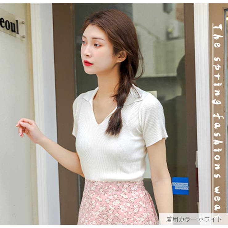 ニットトップス 半袖ニット 韓国ファッション | JOCOSA | 詳細画像3 