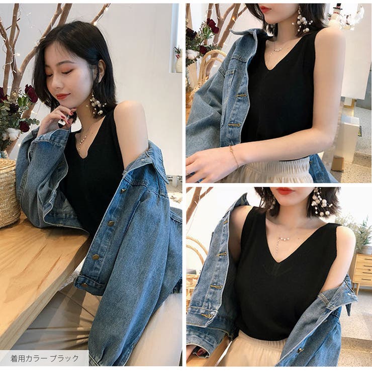 セール】オーバーサイズロング丈ノースリーブトップス（Tシャツ