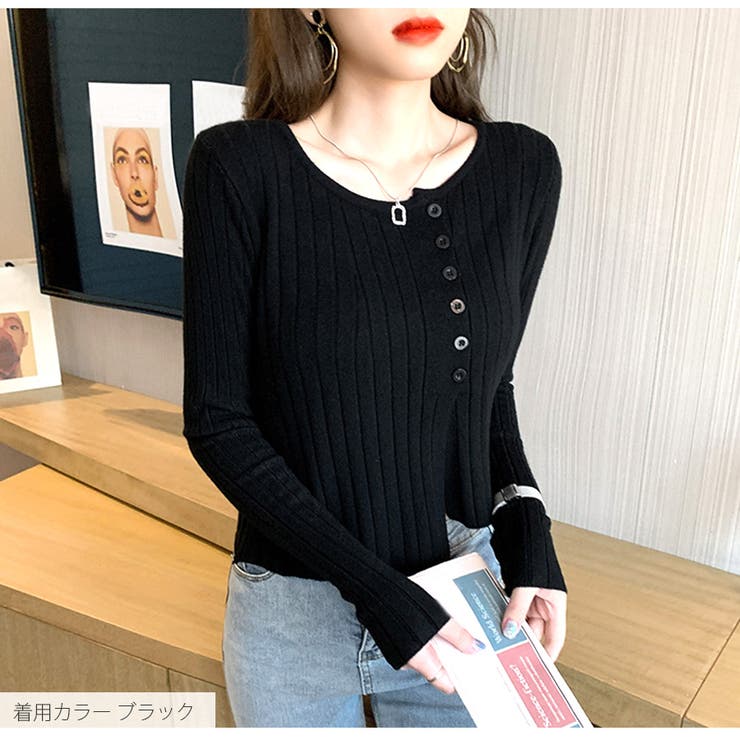 ニットトップス 長袖ニット 韓国ファッション | JOCOSA | 詳細画像4 