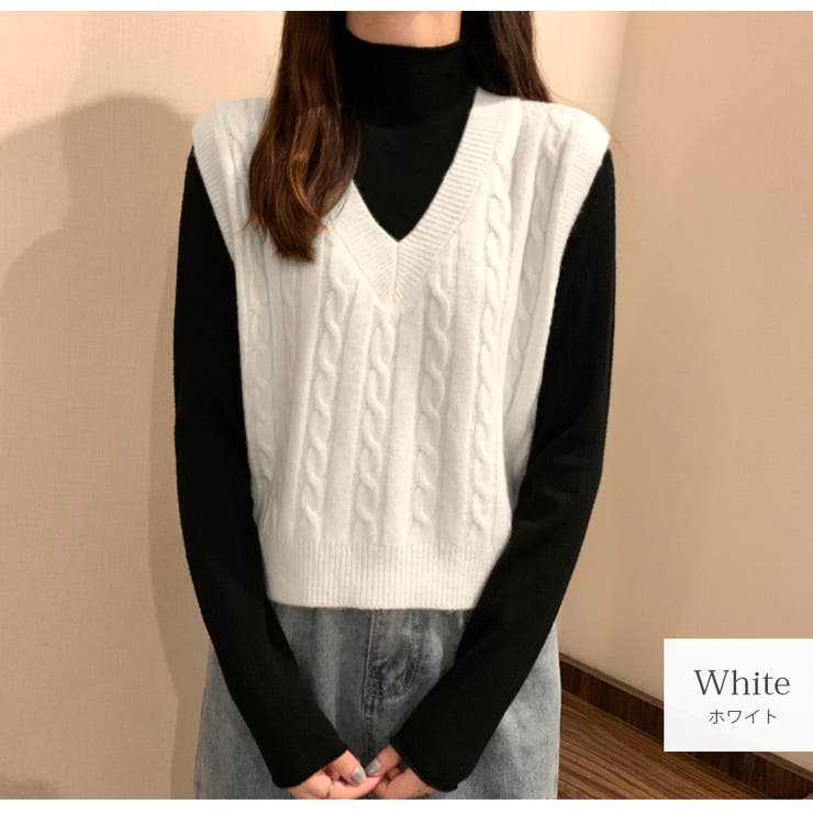 ニットベスト トップス Vネック[品番：JCSW0000803]｜JOCOSA