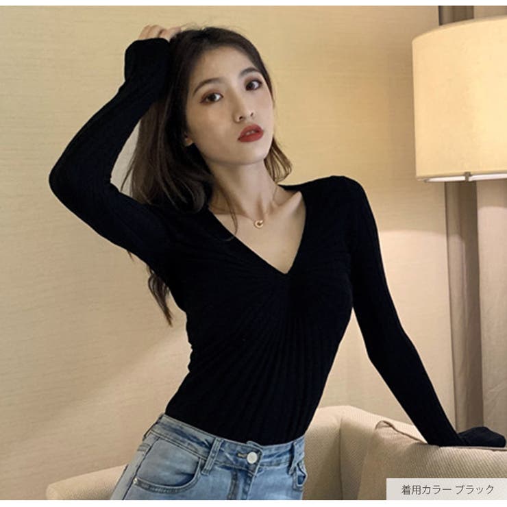 ニットトップス 長袖ニット リブ | JOCOSA | 詳細画像15 