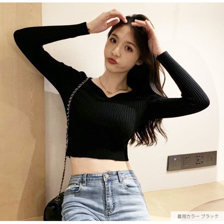 ニットトップス Vネック リブ | JOCOSA | 詳細画像14 