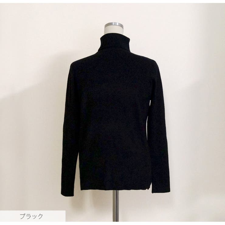 ニットトップス タートルネック 長袖[品番：JCSW0000845